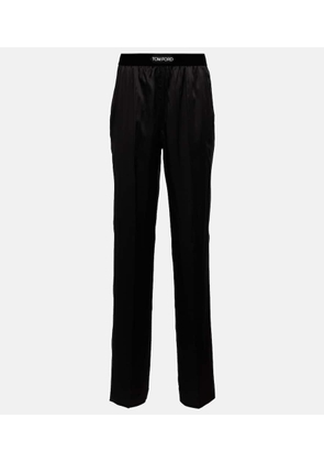 Tom Ford High-rise silk-blend satin pants