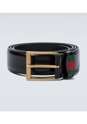 Gucci Leather belt with Web