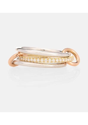 Spinelli Kilcollin Sonny MX 18kt white, yellow and rose gold diamond ring