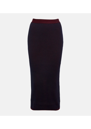Bottega Veneta Ribbed-knit cotton midi skirt