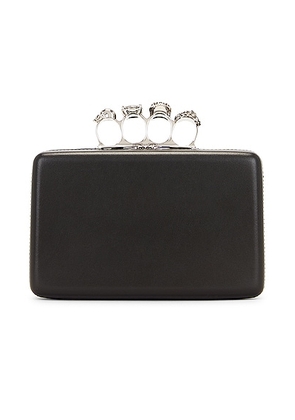 Alexander McQueen Twisted Clutch Bag in Black - Black. Size all.