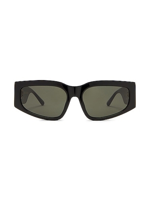 Linda Farrow Senna Sunglasses in Black - Black. Size all.
