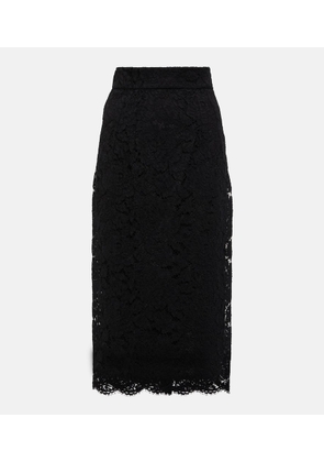 Dolce&Gabbana Lace high-rise midi skirt