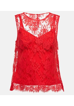 Dolce&Gabbana Floral Chantilly lace top