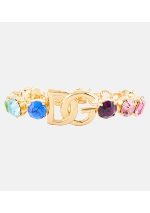 Dolce&Gabbana Crystal-embellished logo bracelet