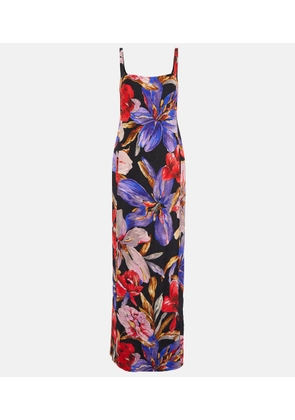 Dries Van Noten Floral silk-blend maxi dress