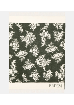 Erdem Floral wool and cashmere throw