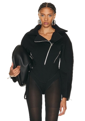 ALAÏA Biker Bodysuit in Noir - Black. Size 38 (also in 42).
