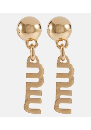 Miu Miu Logo drop earrings