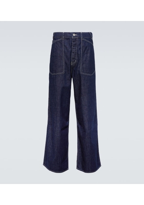 Kenzo Sailor embroidered wide-leg jeans