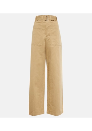 Lemaire Belted high-rise wide-leg pants