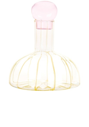 Maison Balzac Grand Soleil Decanter in Clear  Yellow  & Pink - Yellow. Size all.