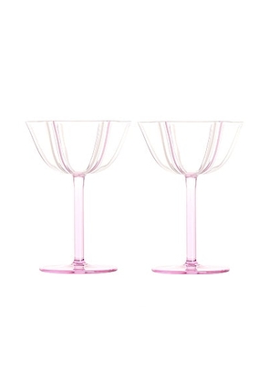 Maison Balzac Grand Soleil Coupes Set Of 2 in Pink - Pink. Size all.