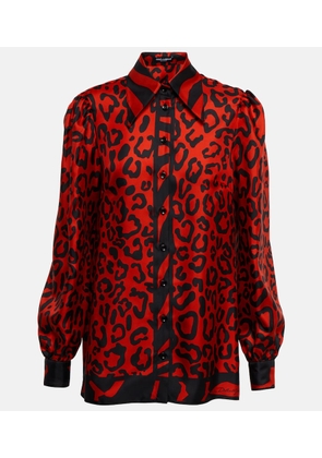 Dolce&Gabbana Leopard-print silk shirt