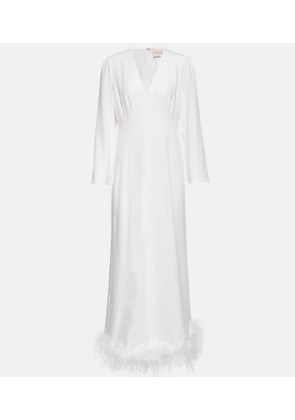 Rixo Bridal Mya feather-trimmed dress