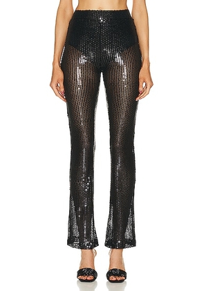 ILA Holly See Through Trouser in Black - Black. Size 34 (also in 36, 38).