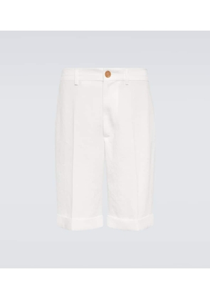 Brunello Cucinelli Mid-rise linen shorts