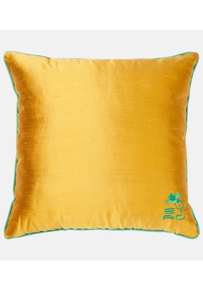 Etro Pegaso embroidered silk cushion
