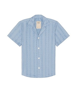 OAS Ancora Cuba Terry Shirt in Blue - Blue. Size L (also in S).