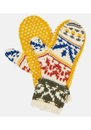 Loro Piana Bernina jacquard cashmere mittens
