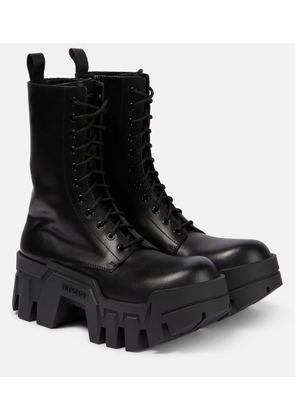 Balenciaga Bulldozer lace-up leather ankle boots