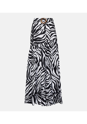 Alexandra Miro Tina zebra-print maxi skirt