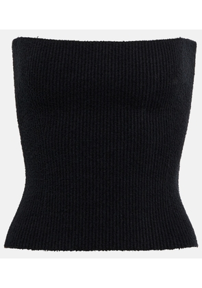 Wardrobe.NYC Strapless ribbed cotton top