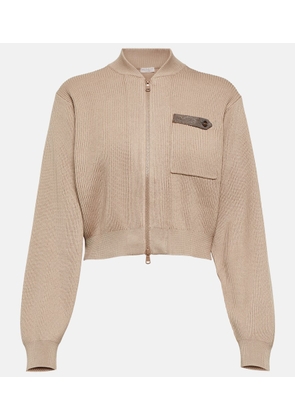 Brunello Cucinelli Cotton zip-up sweater