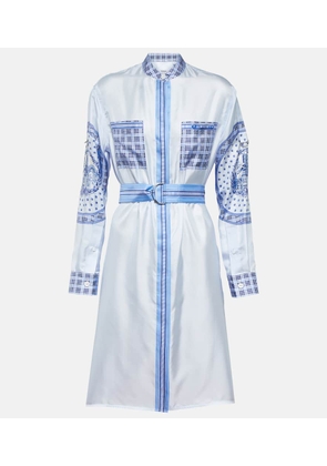 Burberry Printed silk shirt dress