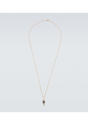 Rainbow K Majesty Bullet 9kt gold pendant necklace with diamonds