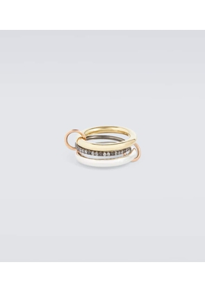 Spinelli Kilcollin Libra 18kt gold, rose gold, and sterling silver ring with diamonds