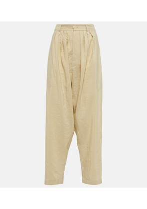 Lemaire High-rise silk-blend pants