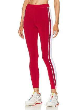 alo Airlift High Waisted Car Club Legging in Classic Red & White - Red. Size L (also in ).