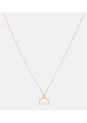 Pomellato Nudo 18kt rose and white gold necklace with topaz, mother-of-pearl, and diamonds