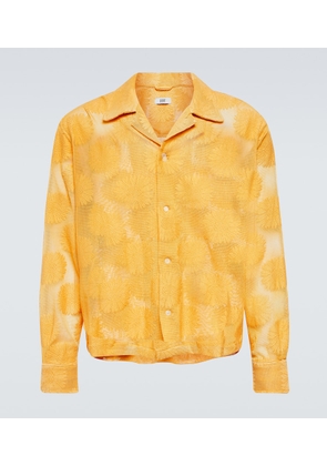 Bode Sunflower cotton-blend lace shirt
