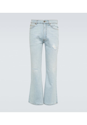 ERL Distressed mid-rise flared jeans