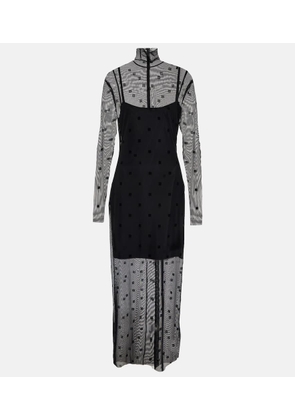 Givenchy 4G flocked tulle maxi dress