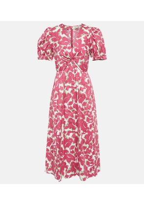 Diane von Furstenberg Heather floral cotton midi dress