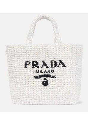 Prada Small logo crochet tote bag