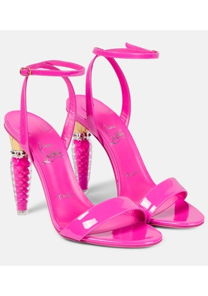 Christian Louboutin Lipgloss Queen patent leather sandals