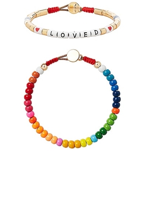Roxanne Assoulin Loved Rainbow Duo Bracelet in Living Color - Red. Size all.