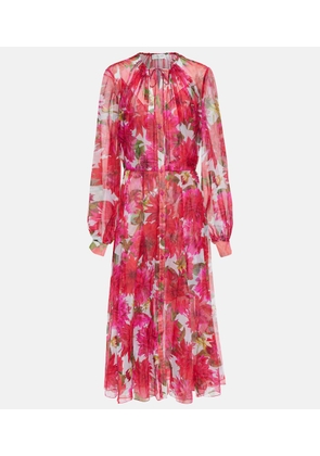 Oscar de la Renta Floral silk chiffon gown
