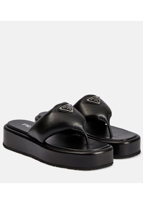 Prada Padded leather platform sandals