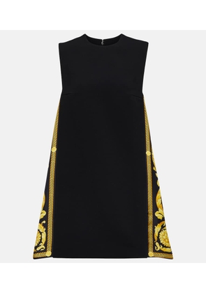 Versace Barocco crêpe and twill shift dress