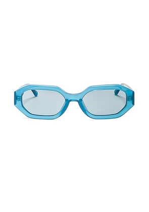 THE ATTICO Irene Sunglasses in Turquoise - Blue. Size all.