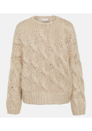 Brunello Cucinelli Cable-knit mohair-blend sweater