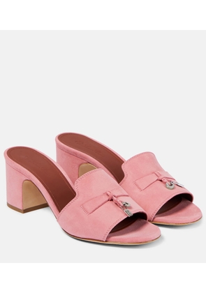 Loro Piana Summer Charms suede mules