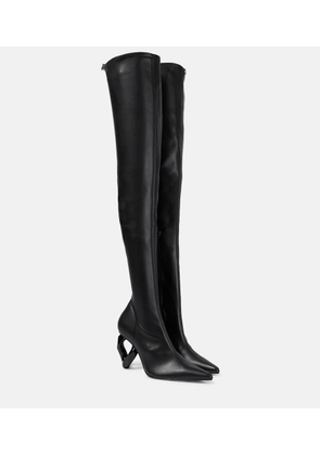 JW Anderson Chain over-the-knee leather boots