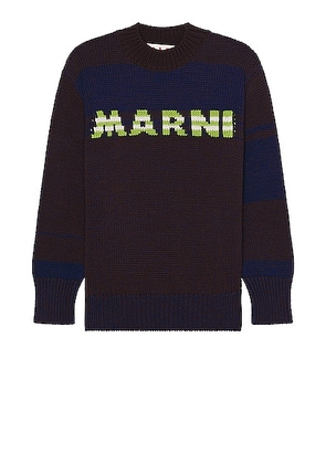 Marni Roundneck Sweater in Coffee - Wine. Size 46 (also in ).