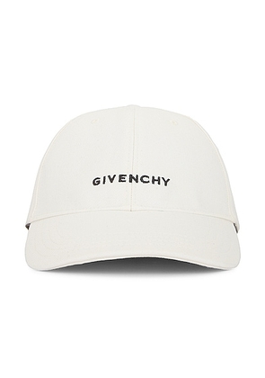Givenchy Curved Cap in White - White. Size all.